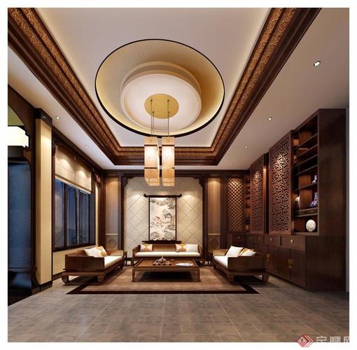 中式风格住宅家装室内设计效果图